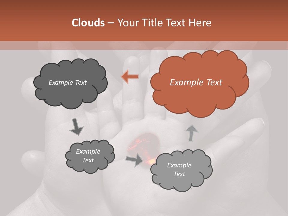 A Group Of Hands Holding A Red Heart Powerpoint Template PowerPoint Template