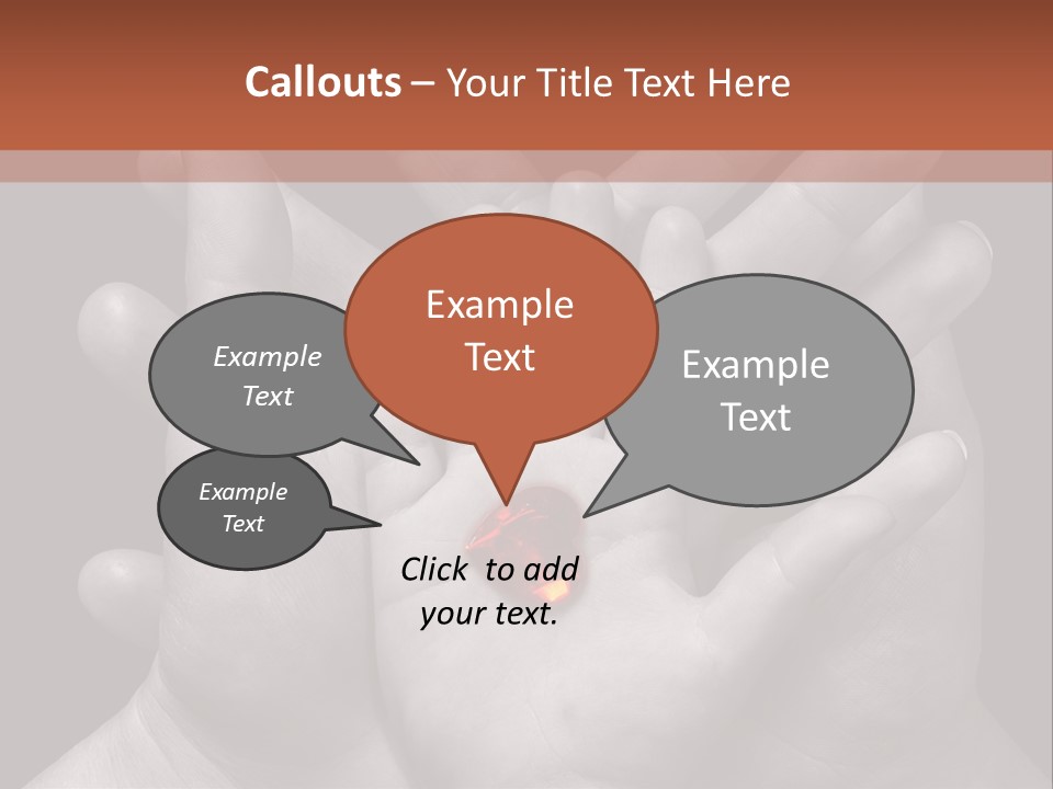 A Group Of Hands Holding A Red Heart Powerpoint Template PowerPoint Template