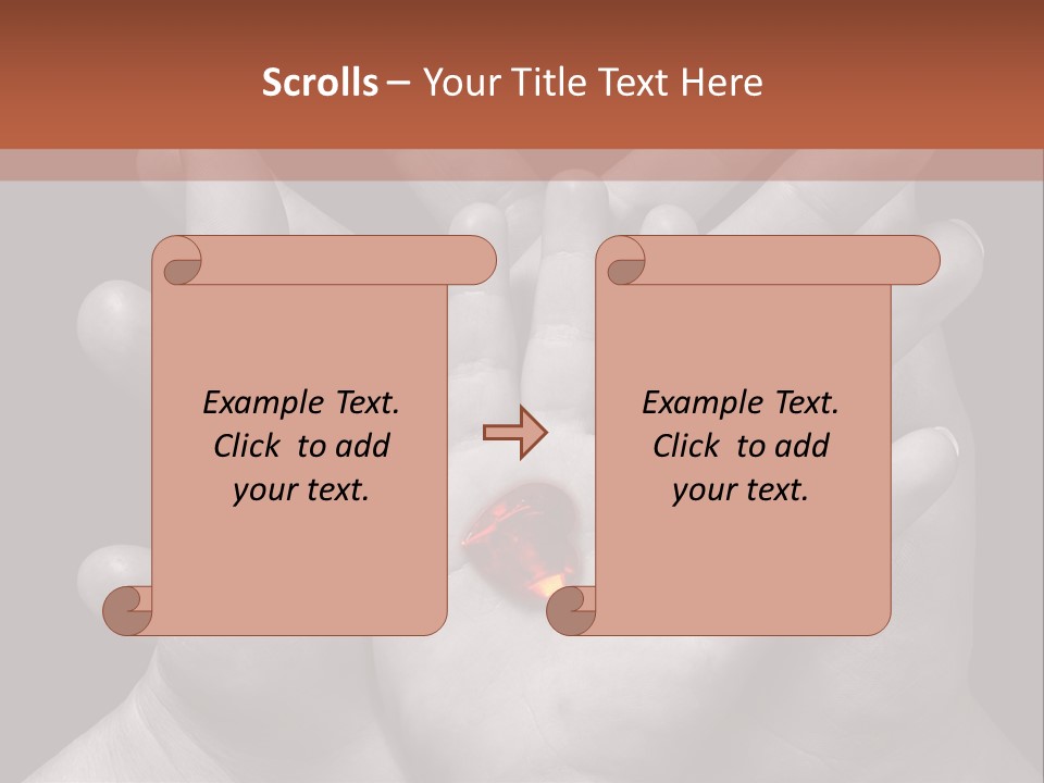 A Group Of Hands Holding A Red Heart Powerpoint Template PowerPoint Template