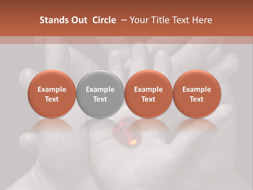 A Group Of Hands Holding A Red Heart Powerpoint Template PowerPoint Template