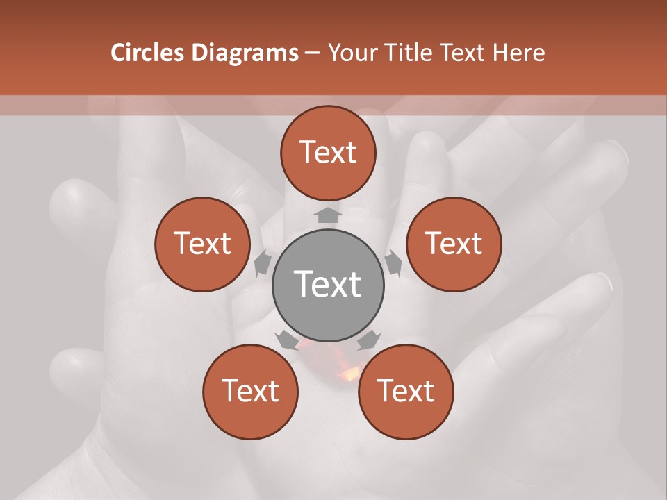 A Group Of Hands Holding A Red Heart Powerpoint Template PowerPoint Template