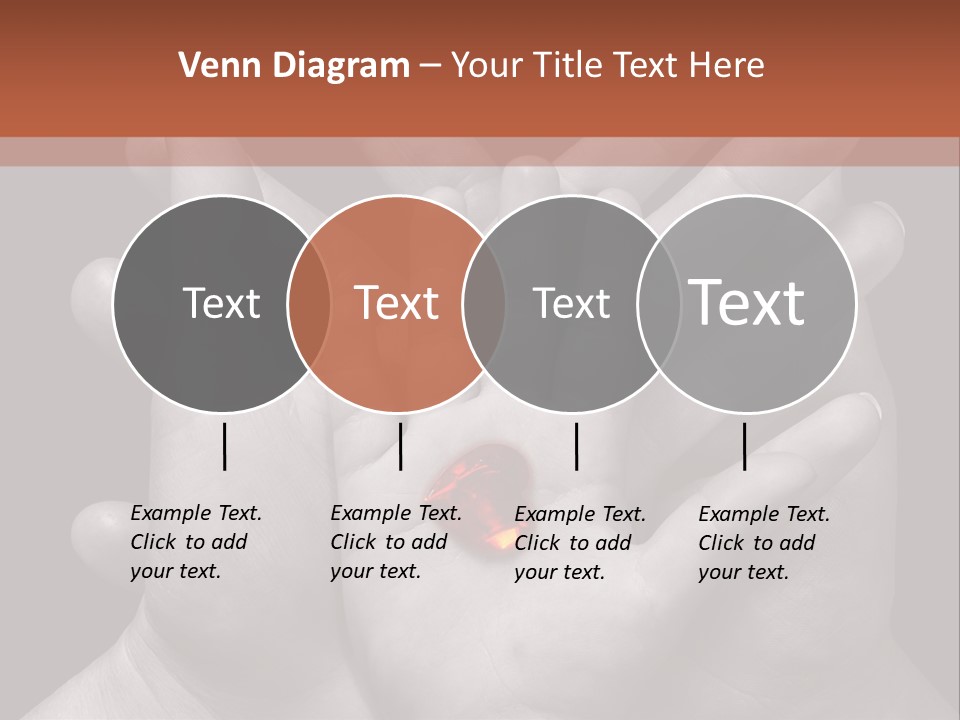 A Group Of Hands Holding A Red Heart Powerpoint Template PowerPoint Template