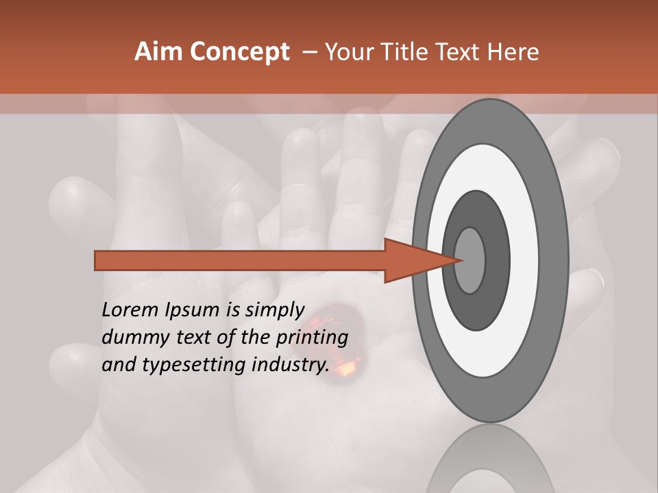 A Group Of Hands Holding A Red Heart Powerpoint Template PowerPoint Template