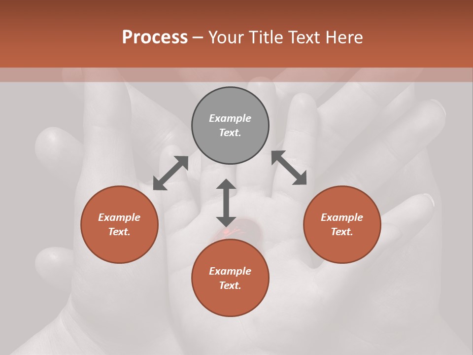 A Group Of Hands Holding A Red Heart Powerpoint Template PowerPoint Template