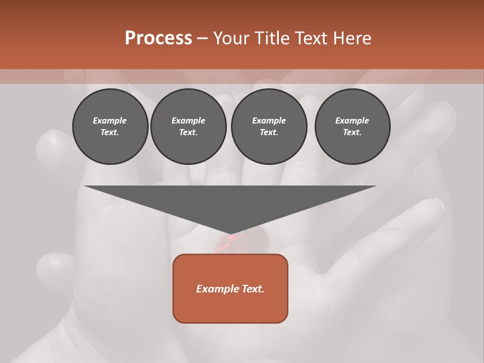 A Group Of Hands Holding A Red Heart Powerpoint Template PowerPoint Template