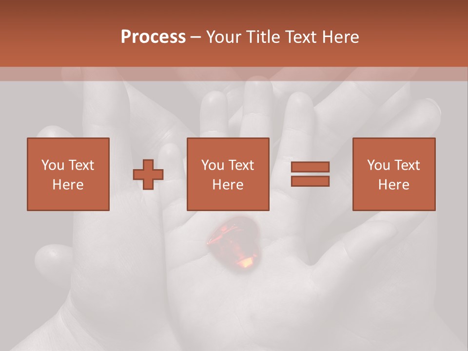 A Group Of Hands Holding A Red Heart Powerpoint Template PowerPoint Template