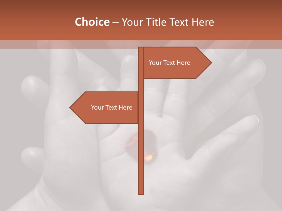 A Group Of Hands Holding A Red Heart Powerpoint Template PowerPoint Template