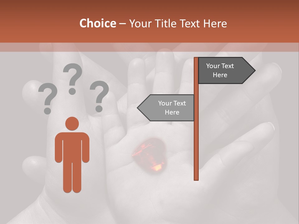 A Group Of Hands Holding A Red Heart Powerpoint Template PowerPoint Template