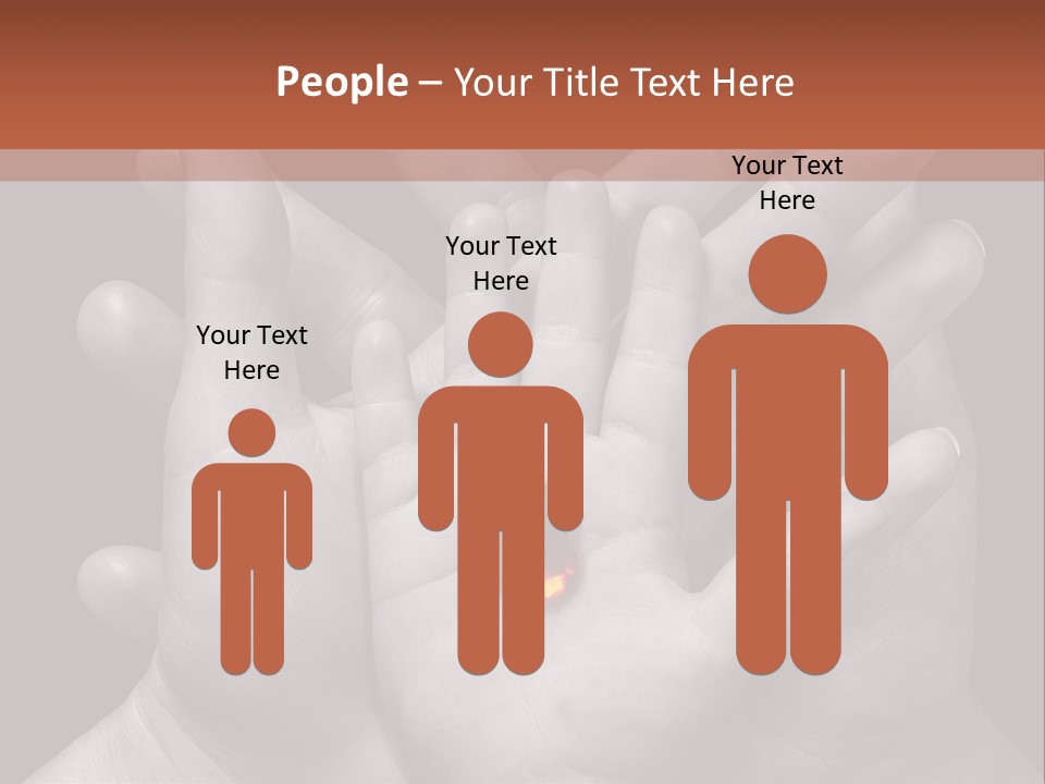 A Group Of Hands Holding A Red Heart Powerpoint Template PowerPoint Template