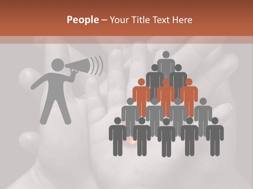 A Group Of Hands Holding A Red Heart Powerpoint Template PowerPoint Template