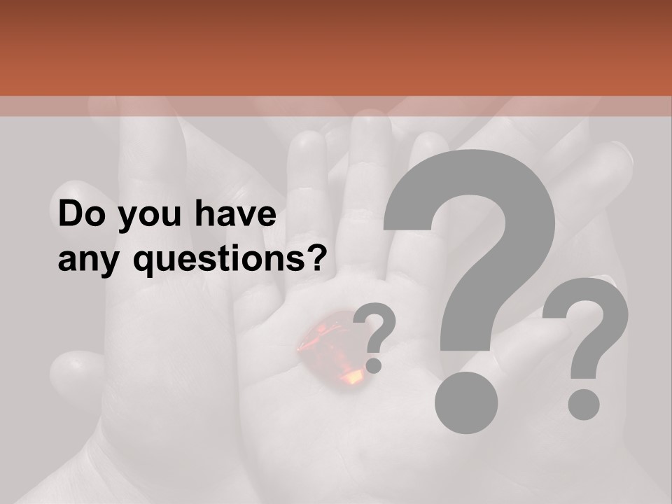 A Group Of Hands Holding A Red Heart Powerpoint Template PowerPoint Template