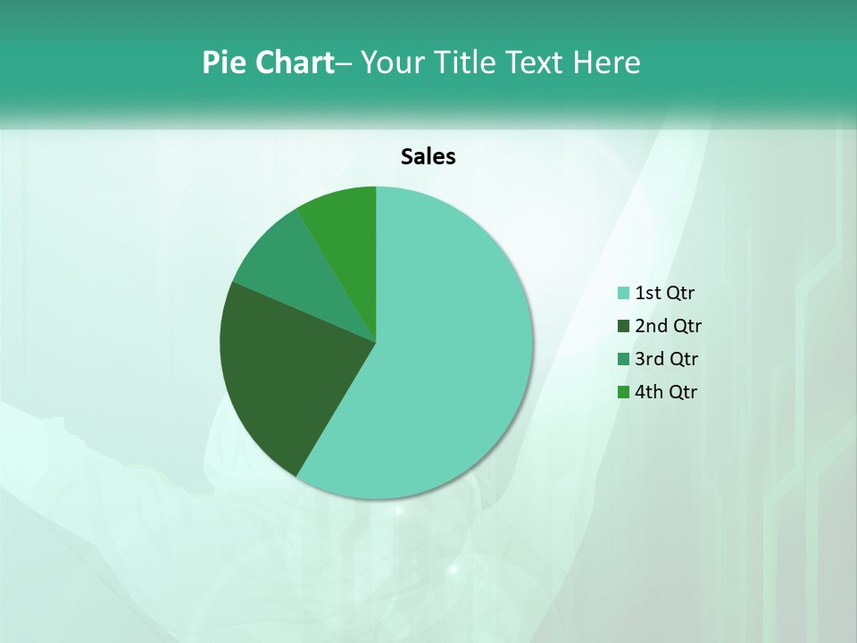 A Person Holding A Tennis Racquet On A Green Background PowerPoint Template