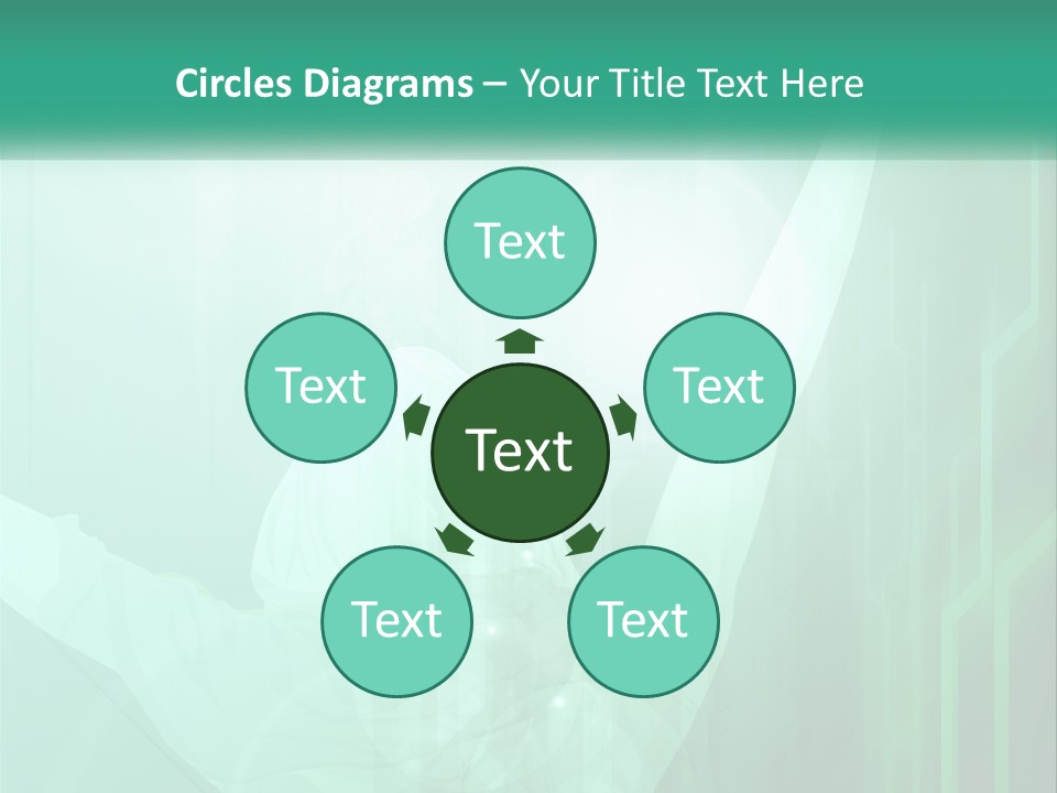 A Person Holding A Tennis Racquet On A Green Background PowerPoint Template