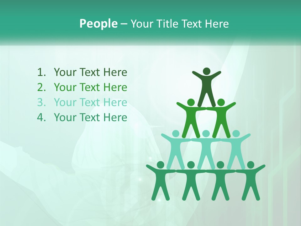 A Person Holding A Tennis Racquet On A Green Background PowerPoint Template