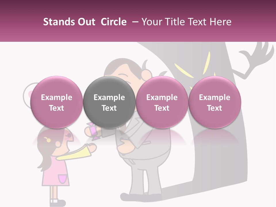 A Man Giving A Little Girl A Gift PowerPoint Template