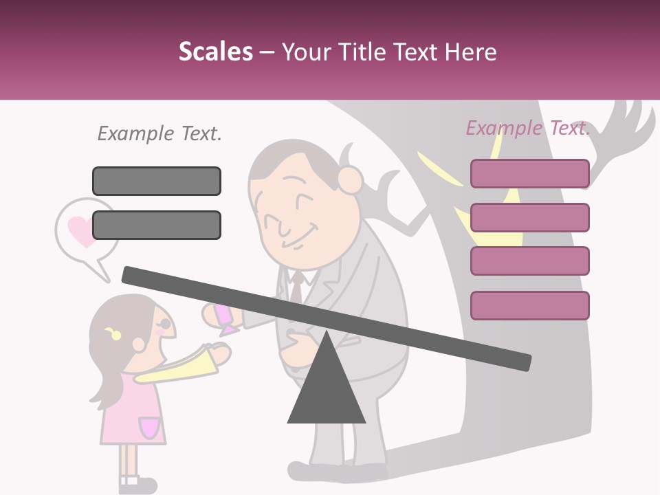 A Man Giving A Little Girl A Gift PowerPoint Template