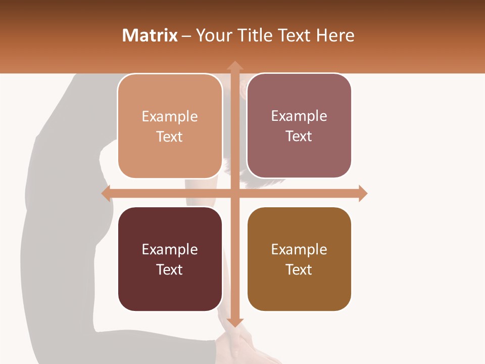 A Woman In A Yoga Pose With A Sign In Front Of Her PowerPoint Template