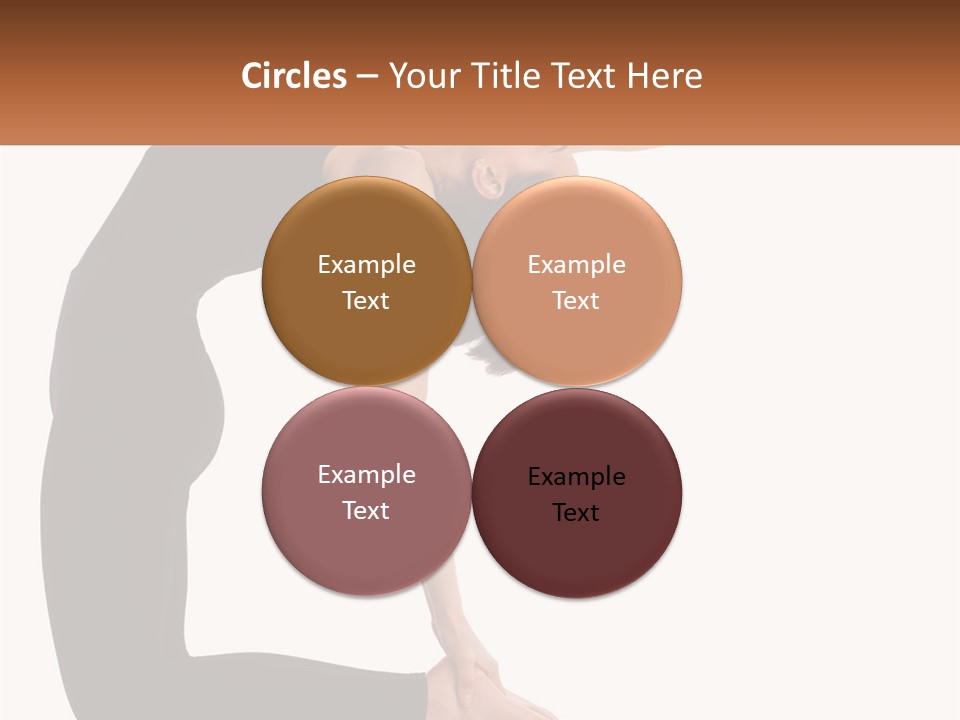 A Woman In A Yoga Pose With A Sign In Front Of Her PowerPoint Template