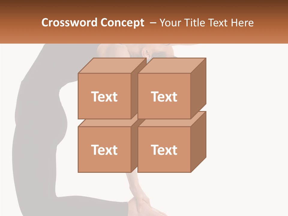 A Woman In A Yoga Pose With A Sign In Front Of Her PowerPoint Template