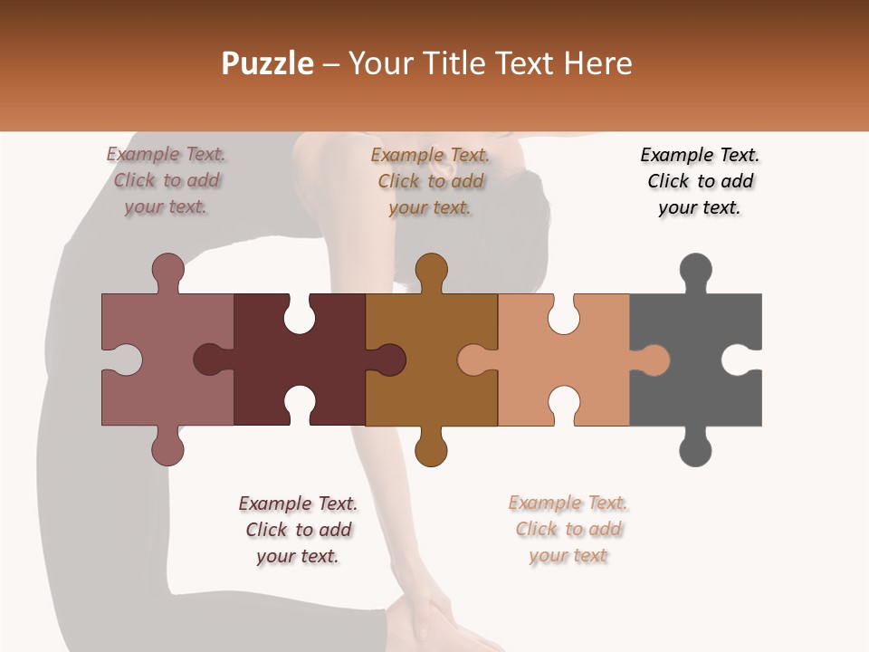 A Woman In A Yoga Pose With A Sign In Front Of Her PowerPoint Template