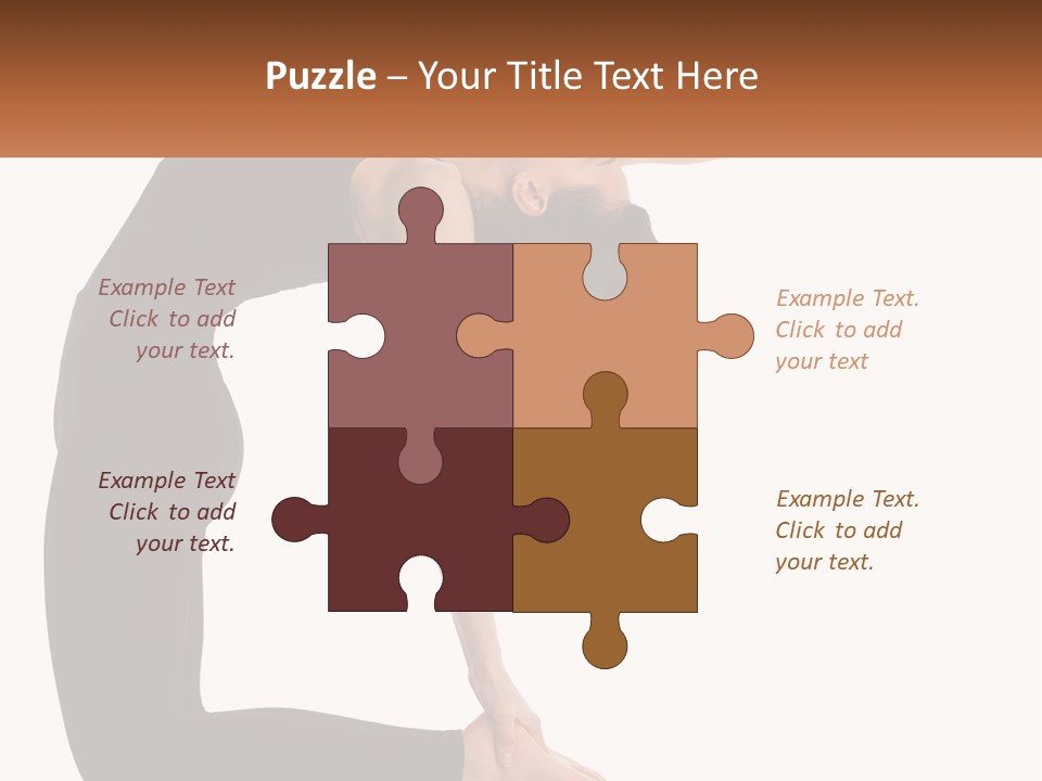 A Woman In A Yoga Pose With A Sign In Front Of Her PowerPoint Template