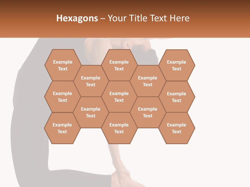 A Woman In A Yoga Pose With A Sign In Front Of Her PowerPoint Template