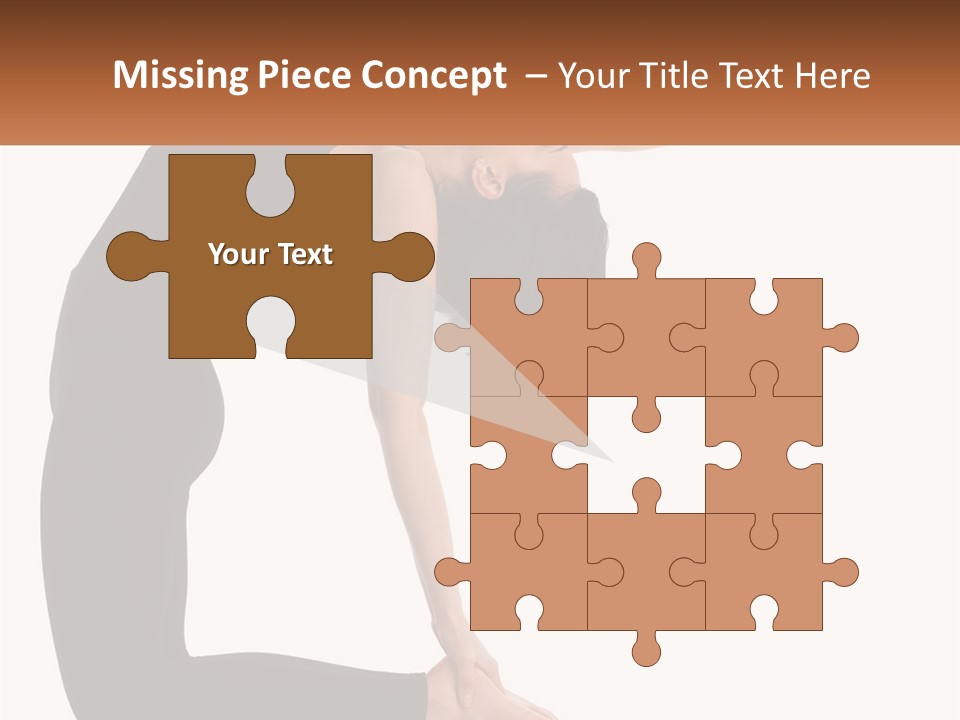 A Woman In A Yoga Pose With A Sign In Front Of Her PowerPoint Template