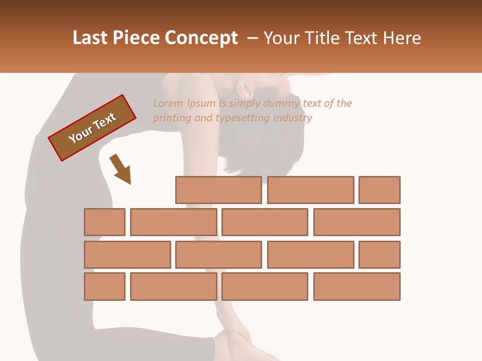 A Woman In A Yoga Pose With A Sign In Front Of Her PowerPoint Template