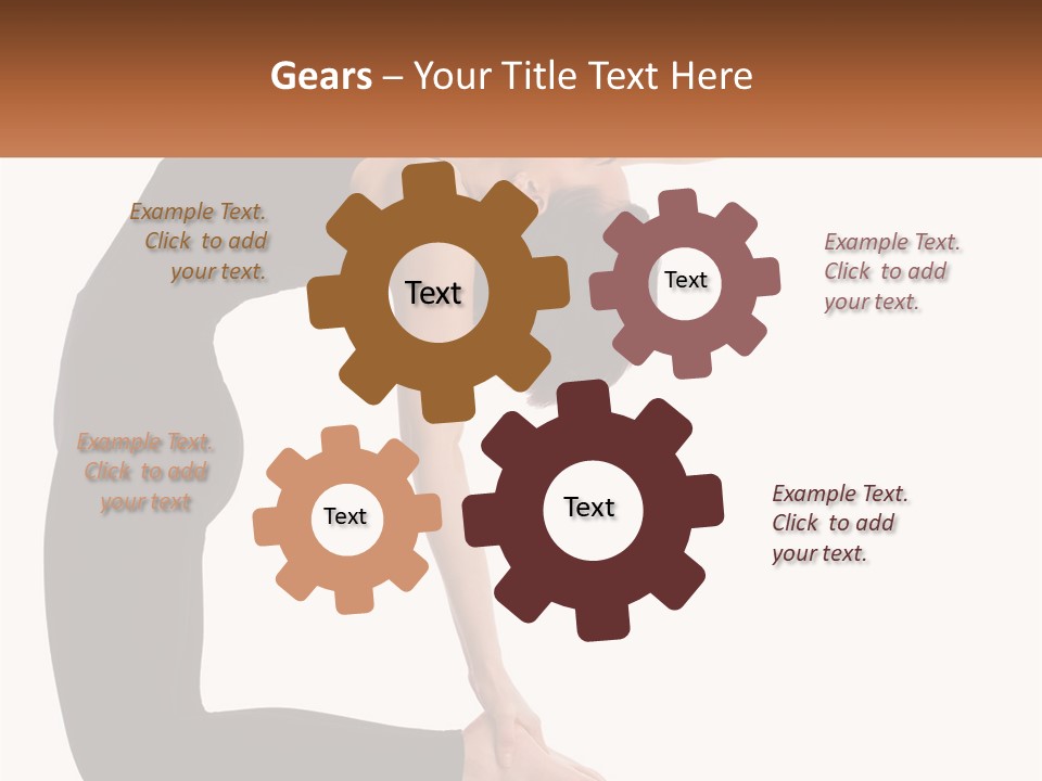 A Woman In A Yoga Pose With A Sign In Front Of Her PowerPoint Template