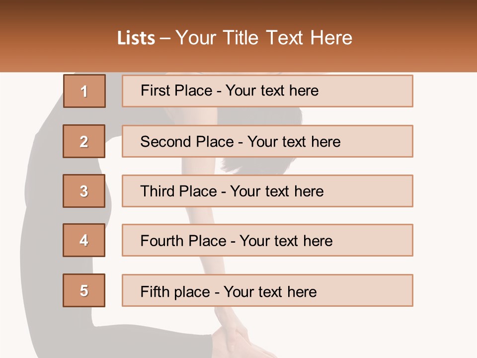 A Woman In A Yoga Pose With A Sign In Front Of Her PowerPoint Template