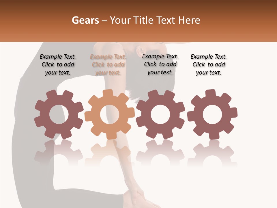 A Woman In A Yoga Pose With A Sign In Front Of Her PowerPoint Template