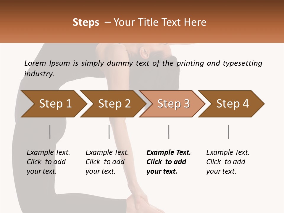 A Woman In A Yoga Pose With A Sign In Front Of Her PowerPoint Template