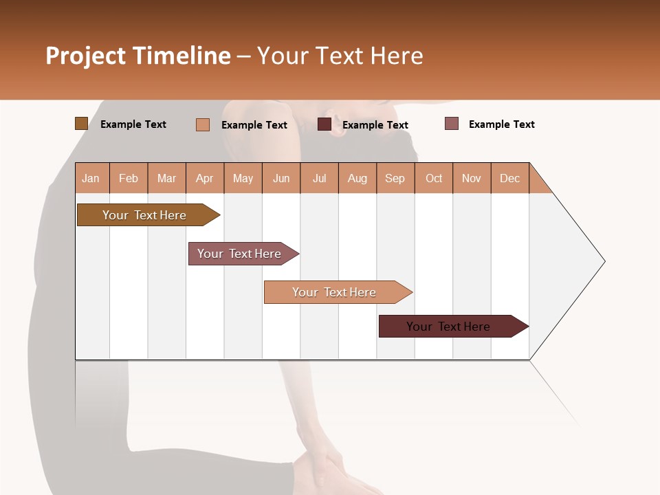 A Woman In A Yoga Pose With A Sign In Front Of Her PowerPoint Template