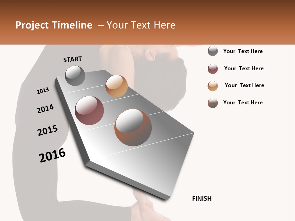 A Woman In A Yoga Pose With A Sign In Front Of Her PowerPoint Template