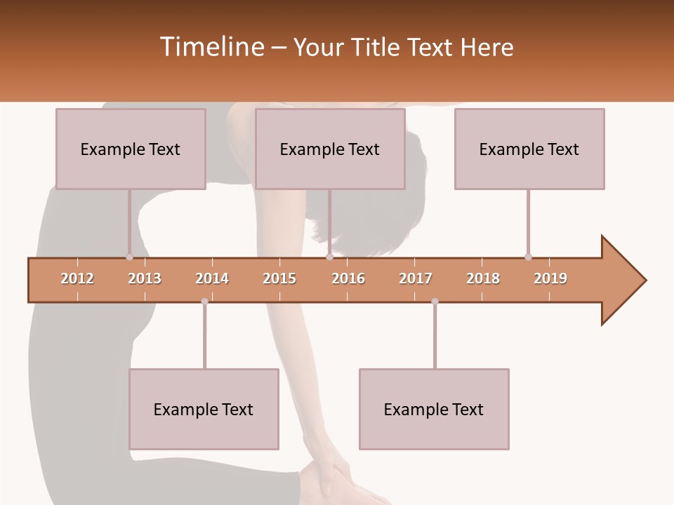 A Woman In A Yoga Pose With A Sign In Front Of Her PowerPoint Template