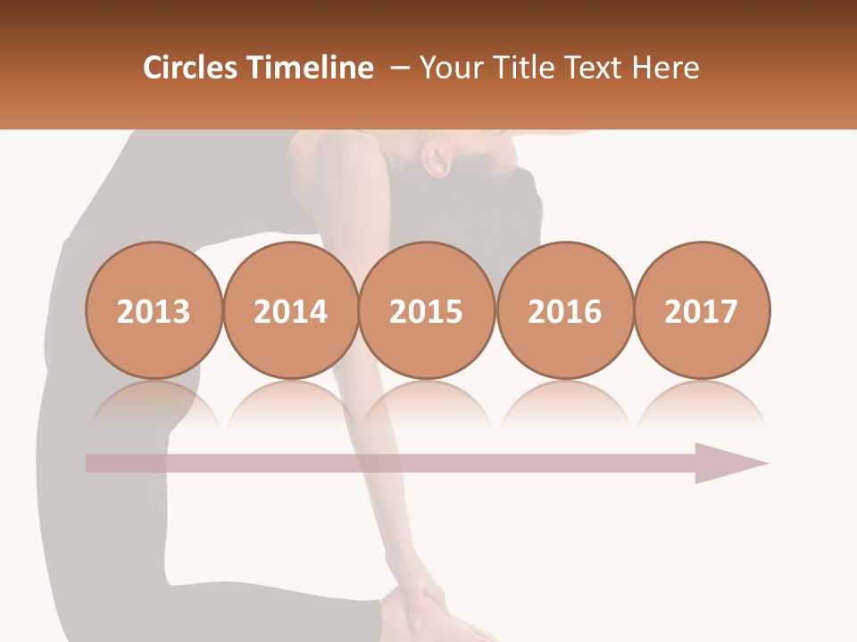 A Woman In A Yoga Pose With A Sign In Front Of Her PowerPoint Template