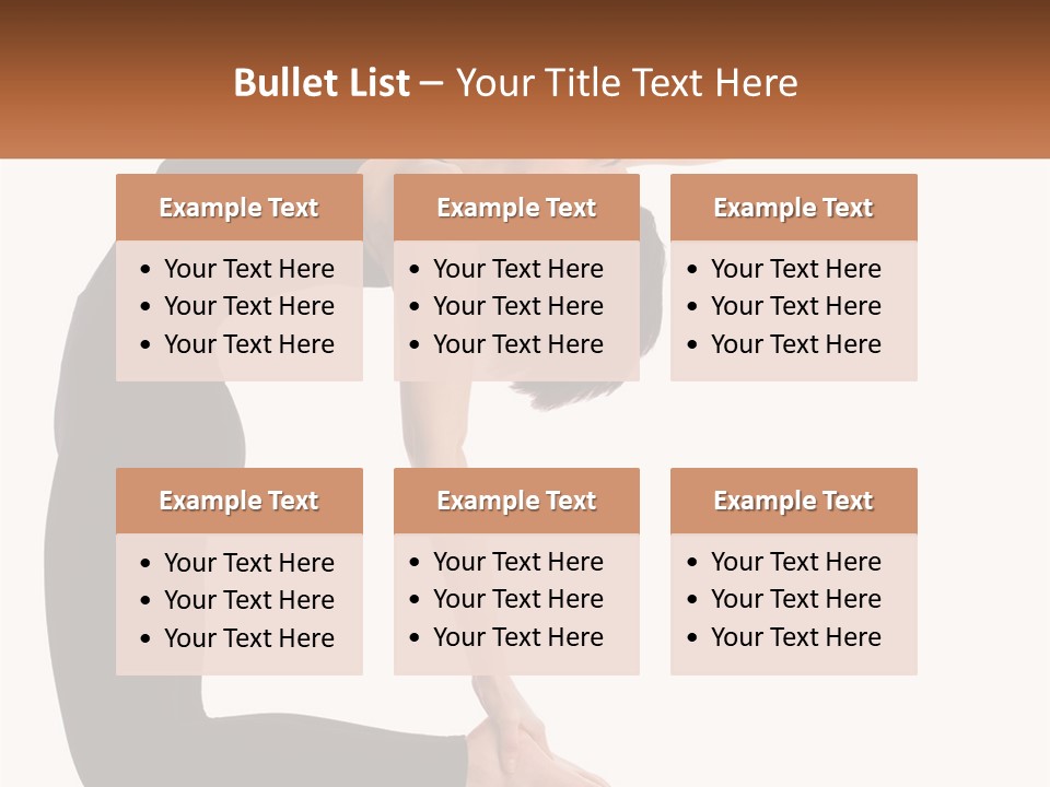 A Woman In A Yoga Pose With A Sign In Front Of Her PowerPoint Template