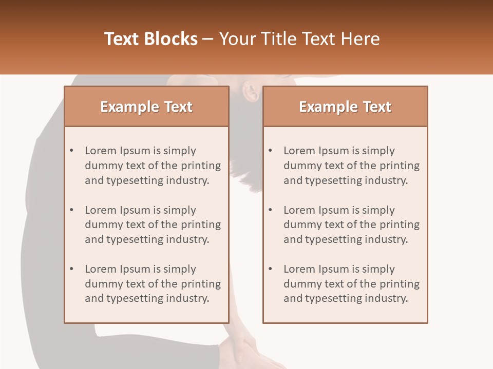 A Woman In A Yoga Pose With A Sign In Front Of Her PowerPoint Template