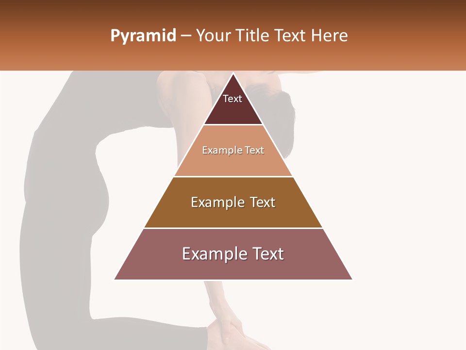 A Woman In A Yoga Pose With A Sign In Front Of Her PowerPoint Template