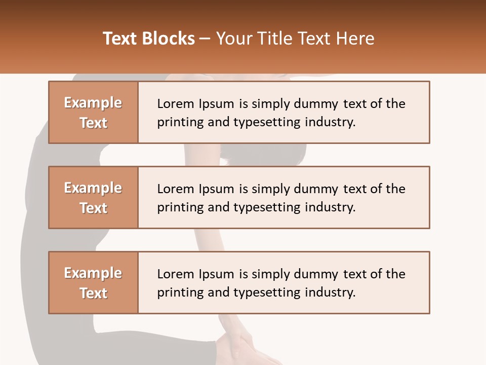 A Woman In A Yoga Pose With A Sign In Front Of Her PowerPoint Template