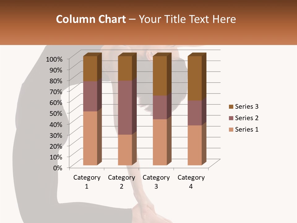 A Woman In A Yoga Pose With A Sign In Front Of Her PowerPoint Template