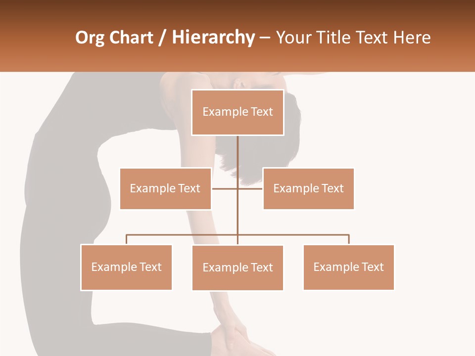 A Woman In A Yoga Pose With A Sign In Front Of Her PowerPoint Template