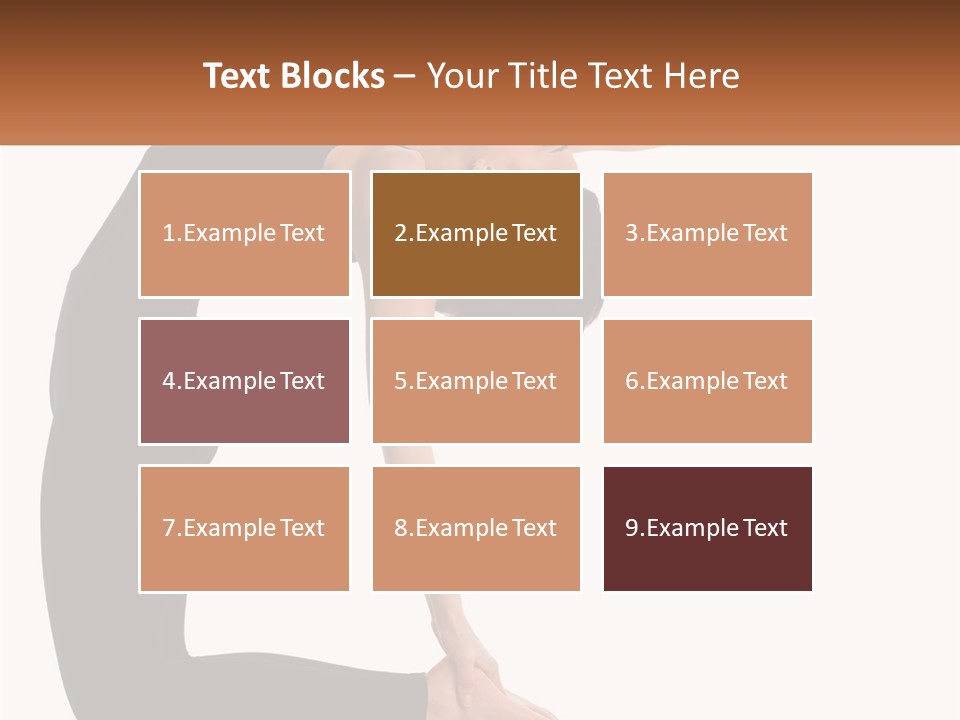 A Woman In A Yoga Pose With A Sign In Front Of Her PowerPoint Template