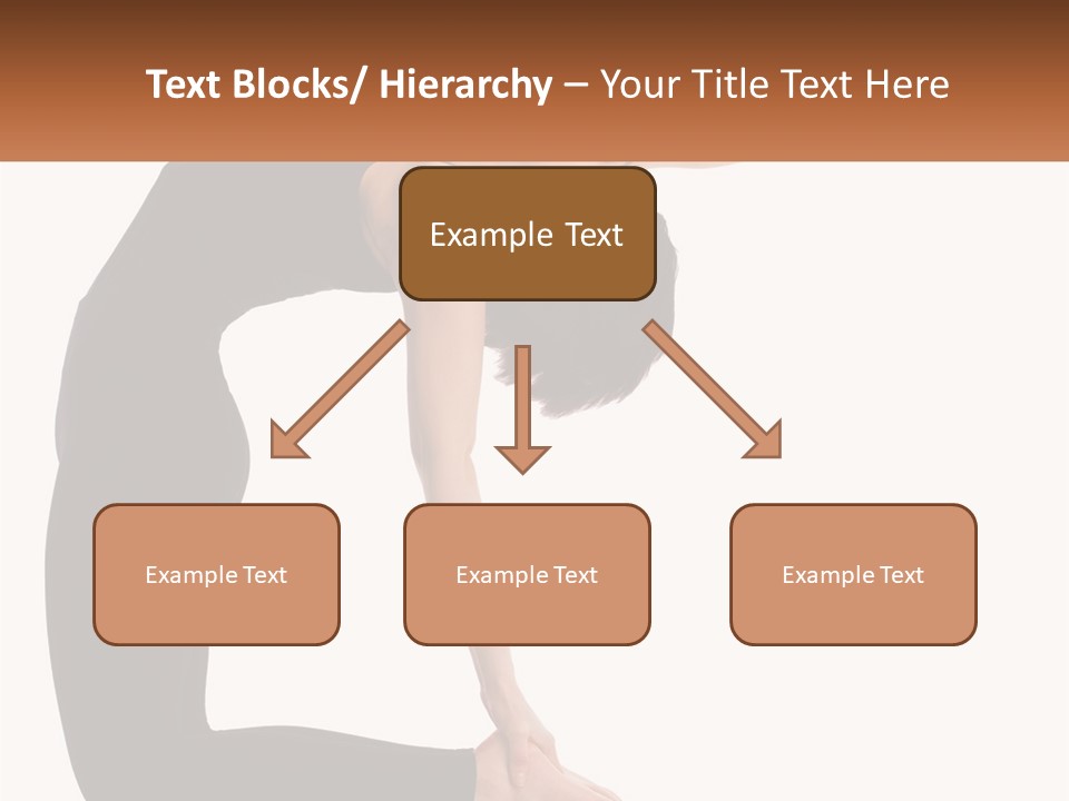 A Woman In A Yoga Pose With A Sign In Front Of Her PowerPoint Template