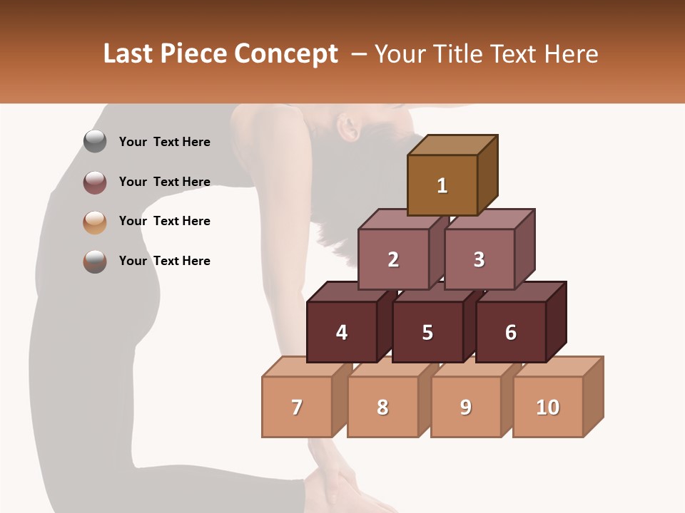 A Woman In A Yoga Pose With A Sign In Front Of Her PowerPoint Template