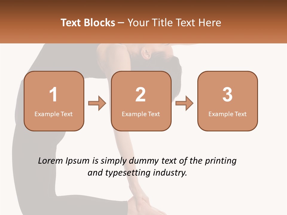 A Woman In A Yoga Pose With A Sign In Front Of Her PowerPoint Template