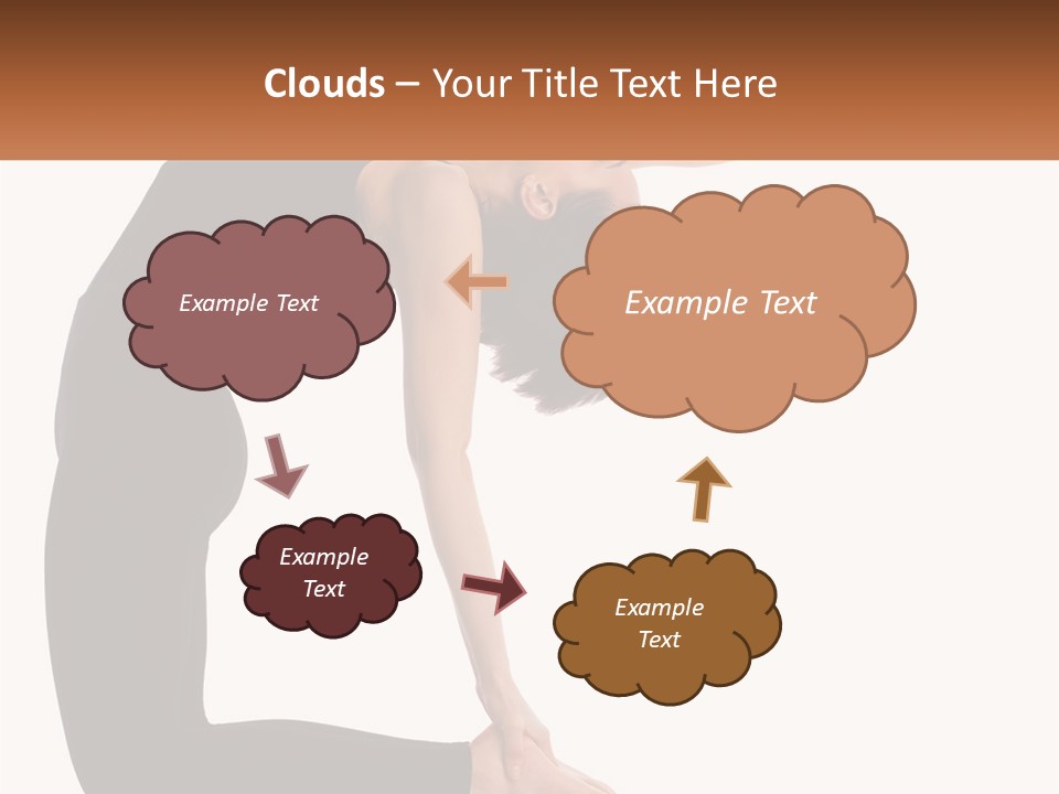 A Woman In A Yoga Pose With A Sign In Front Of Her PowerPoint Template