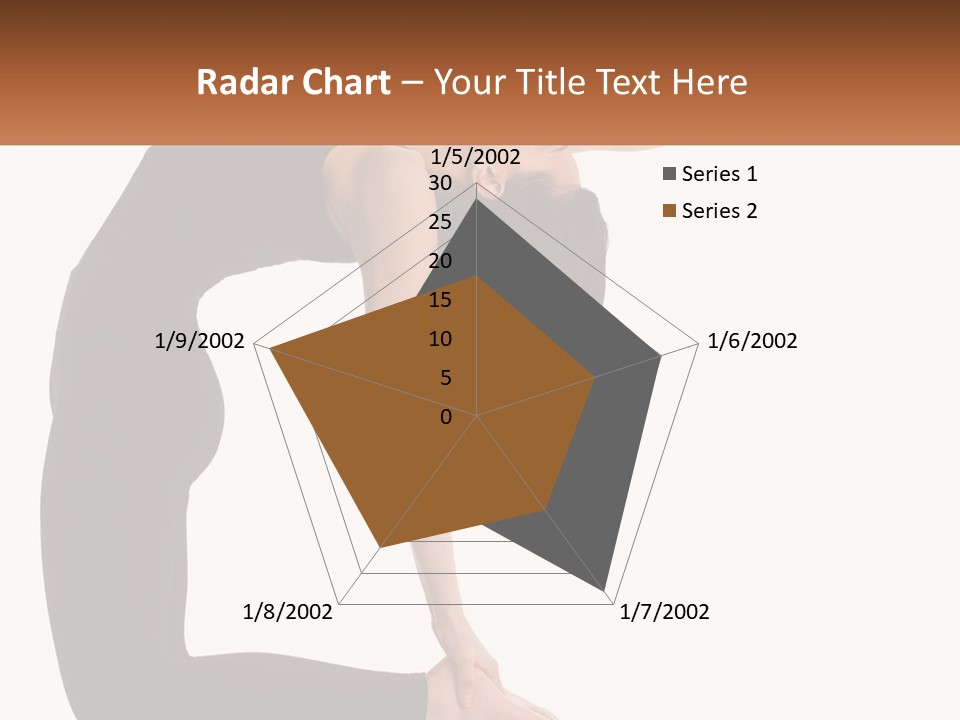 A Woman In A Yoga Pose With A Sign In Front Of Her PowerPoint Template