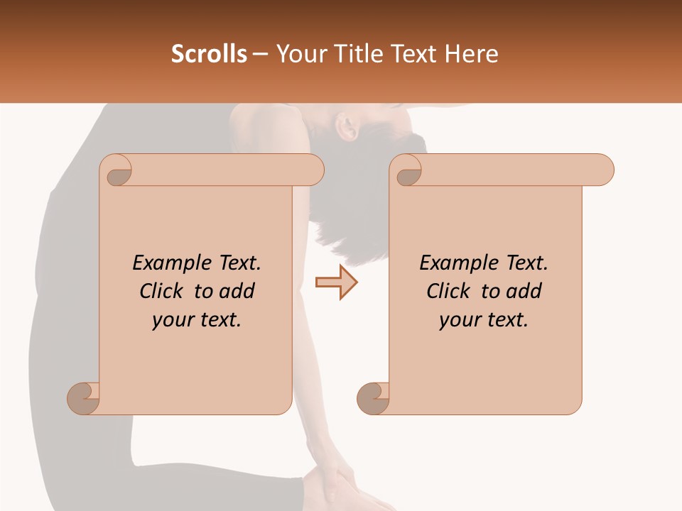 A Woman In A Yoga Pose With A Sign In Front Of Her PowerPoint Template