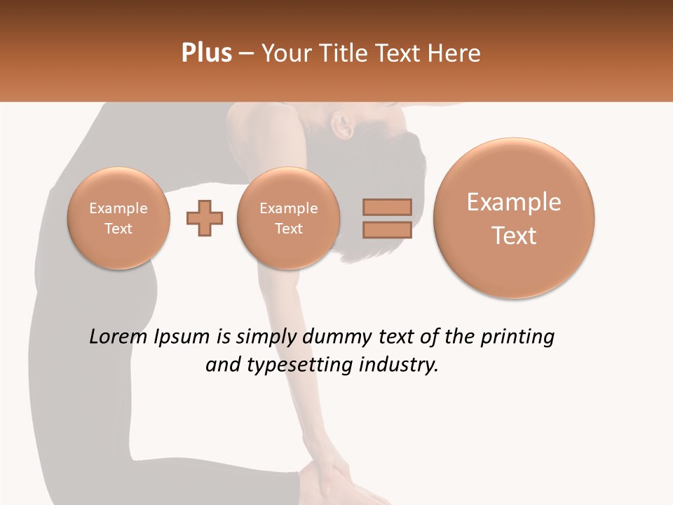 A Woman In A Yoga Pose With A Sign In Front Of Her PowerPoint Template